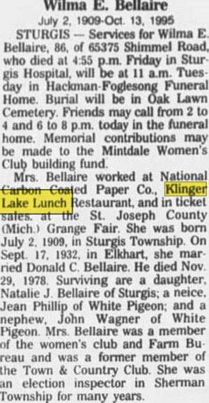 Klinger Lake Shopping Center (Klinger Lake Lunch) - Oct 16 1995 Article